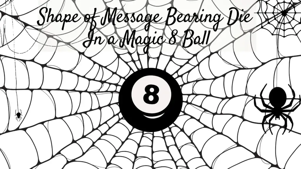 Magic 8 Ball in a Web with spider